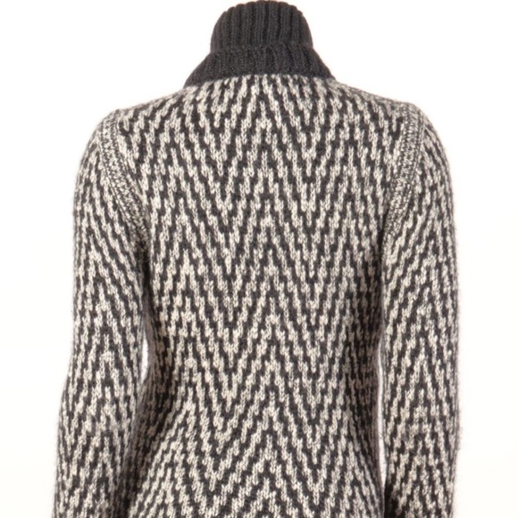 Chanel Black White Knit Zip-up Cardigan Sweater Size 42 - Picture 5 of 5